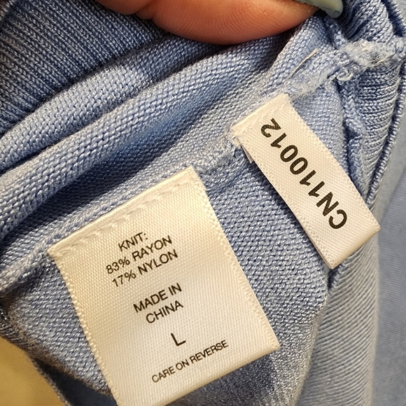 7th Ave. New York Company Pullover Blue Sweater Size L NWT - Picture 10 of 11